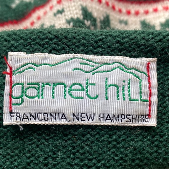 Dad Garnet Hill Christmas Wool Stocking - Picture 3 of 9